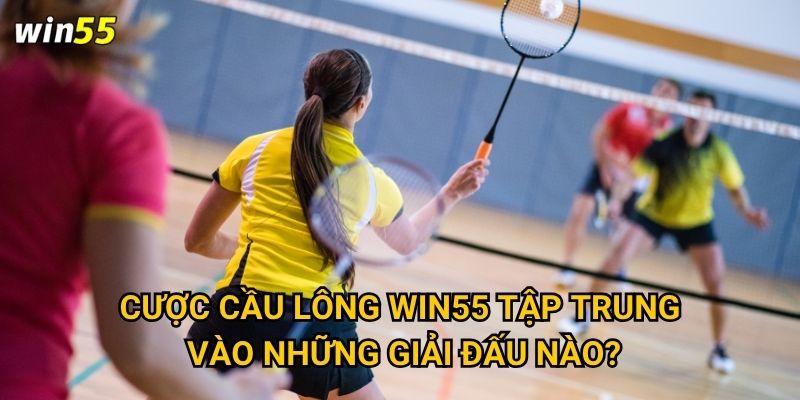Cược cầu lông Win55 tập trung vào những giải đấu nào?